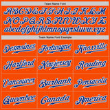 Custom Orange White Pinstripe Royal-White Authentic Baseball Jersey