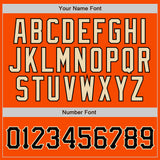 Custom Orange Black Pinstripe Black-Cream Authentic Baseball Jersey