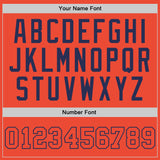 Custom Orange Orange-Navy Authentic Throwback Basketball Jersey