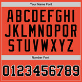 Custom Orange Black-White Authentic Throwback Basketball Jersey