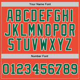 Custom Orange Kelly Green-White Authentic Throwback Basketball Jersey