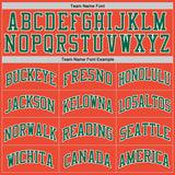 Custom Orange Kelly Green-White Authentic Throwback Basketball Jersey