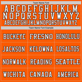 Custom Orange Black-White Mesh Authentic Football Jersey