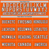 Custom Orange Navy-White Mesh Authentic Football Jersey