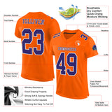 Custom Orange Purple-White Mesh Authentic Football Jersey