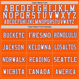 Custom Orange Purple-White Mesh Authentic Football Jersey