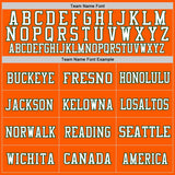 Custom Orange Green-White Mesh Authentic Football Jersey