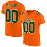 Custom Orange Green-White Mesh Authentic Football Jersey