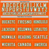 Custom Orange Kelly Green-White Mesh Authentic Football Jersey