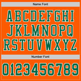 Custom Orange Kelly Green-White Mesh Authentic Football Jersey