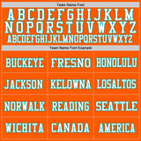 Custom Orange Aqua-White Mesh Authentic Football Jersey