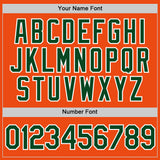 Custom Orange Green-White Performance T-Shirt