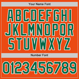 Custom Orange Kelly Green-White Performance T-Shirt