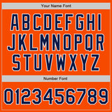 Custom Orange Navy-White Authentic Baseball Jersey