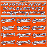 Custom Orange White-Navy Authentic Baseball Jersey