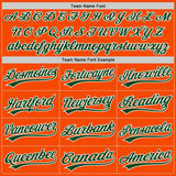 Custom Orange Green-White Authentic Baseball Jersey