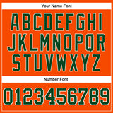 Custom Orange Green-White Authentic Throwback Basketball Jersey