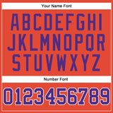 Custom Orange White Pinstripe Purple Authentic Basketball Jersey