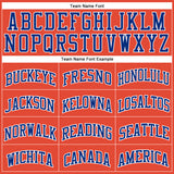 Custom Orange White Pinstripe Royal Authentic Basketball Jersey