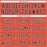 Custom Orange White Pinstripe Brown Authentic Basketball Jersey