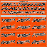 Custom Orange Black-White Authentic Baseball Jersey