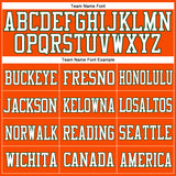 Custom Orange White-Green Mesh Authentic Football Jersey