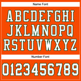 Custom Orange White-Green Mesh Authentic Football Jersey