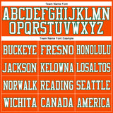 Custom Orange White-Kelly Green Mesh Authentic Football Jersey