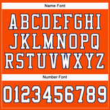 Custom Orange White-Navy Mesh Authentic Football Jersey