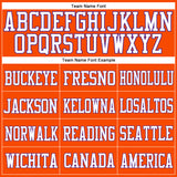 Custom Orange White-Purple Mesh Authentic Football Jersey