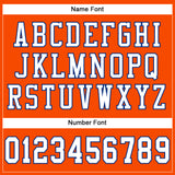 Custom Orange White-Royal Mesh Authentic Football Jersey