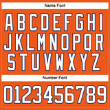 Custom Orange White-Navy Hockey Lace Neck Jersey