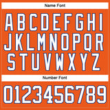 Custom Orange White-Royal Hockey Lace Neck Jersey