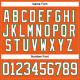 Custom Orange White-Kelly Green Hockey Lace Neck Jersey