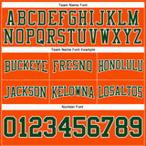 Custom Stitched Orange Green-White Football Pullover Sweatshirt Hoodie