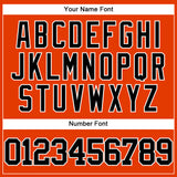 Custom Orange Black-White Authentic Baseball Jersey