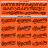 Custom Orange Black Authentic Throwback Baseball Jersey