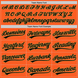Custom Orange Black-Old Gold Authentic Throwback Baseball Jersey