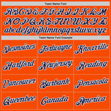 Custom Orange Navy-White Authentic Throwback Basketball Jersey