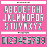 Custom Pink Kelly Green-White Authentic Baseball Jersey
