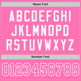 Custom Pink Pink-White Mesh Authentic Football Jersey