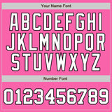 Custom Pink White Pinstripe White-Black Authentic Baseball Jersey