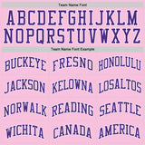 Custom Light Pink Purple-White Authentic Throwback Basketball Jersey