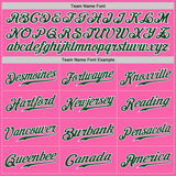 Custom Pink Green-White Authentic Baseball Jersey