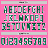 Custom Pink Kelly Green-White Mesh Authentic Football Jersey