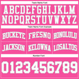 Custom Pink White-Gray Authentic Throwback Basketball Shorts