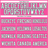 Custom Pink White-Kelly Green Mesh Authentic Football Jersey