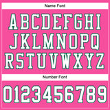 Custom Pink White-Kelly Green Mesh Authentic Football Jersey