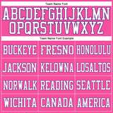 Custom Pink White-Purple Mesh Authentic Football Jersey