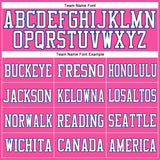 Custom Pink White-Royal Mesh Authentic Football Jersey